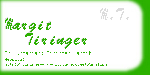 margit tiringer business card